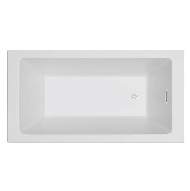 Jetta - Atlas 2 Pc - 66X34 Wht Freestand Tub Center Drain W/Chrome W&O - White