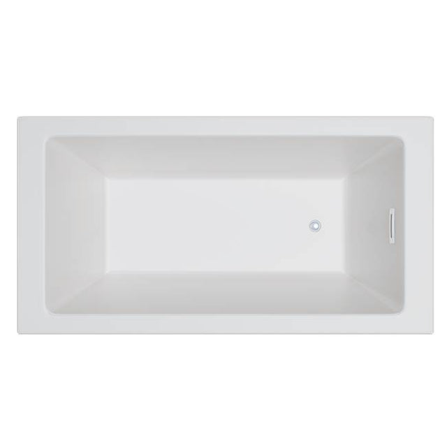 Jetta - Atlas 2 Pc - 66X34 Wht Freestand Tub Center Drain W/Chrome W&O - White