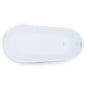 Jetta - Lucid - 59X31 Wht Freestand Tub End Drain W/Chrome W&O - White