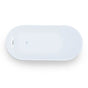 Jetta - Lumos - 67X31 Wht Freestand Tub End Drain W/Chrome W&O - White