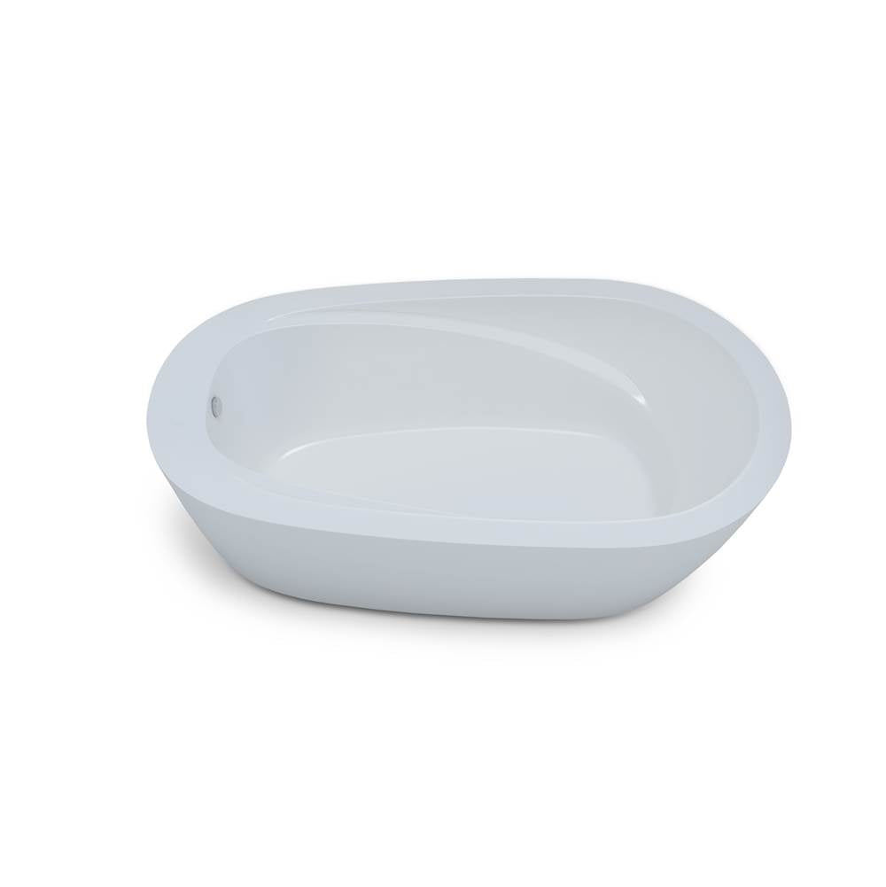 Jetta - Aurora - 71X36 Wht Freestand Tub End Drain W/White W&O - White