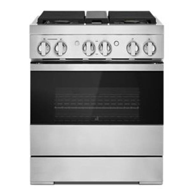 Jenn-Air - 30'' Pro-Range Dual Fuel, Noir Style, 2-20K, 15K, 5K, Dual Fan Multi-Mode True Convection