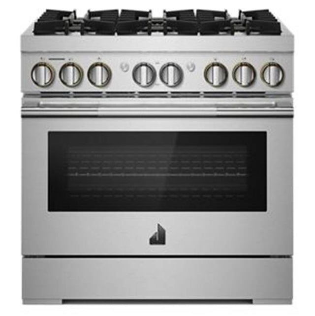 Jenn-Air - 36'' Pro-Range Dual Fuel, Rise Style, 3-20K, 2-15K, 5K, Dual Fan Multi- Mode True Convection