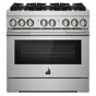Jenn-Air - 36'' Pro-Range Dual Fuel, Rise Style, 3-20K, 2-15K, 5K, Dual Fan Multi- Mode True Convection