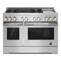 Jenn-Air - 48'' Pro-Range Dual Fuel, Rise Style, Grill/Griddle, 2-20K, 15K, 5K, Dual Fan Multi-Mode True Convection