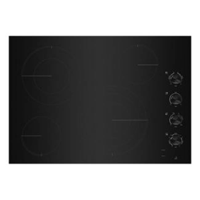 Jenn-Air - 30'' Radiant Cooktop, Black Trim, Knobs - Black