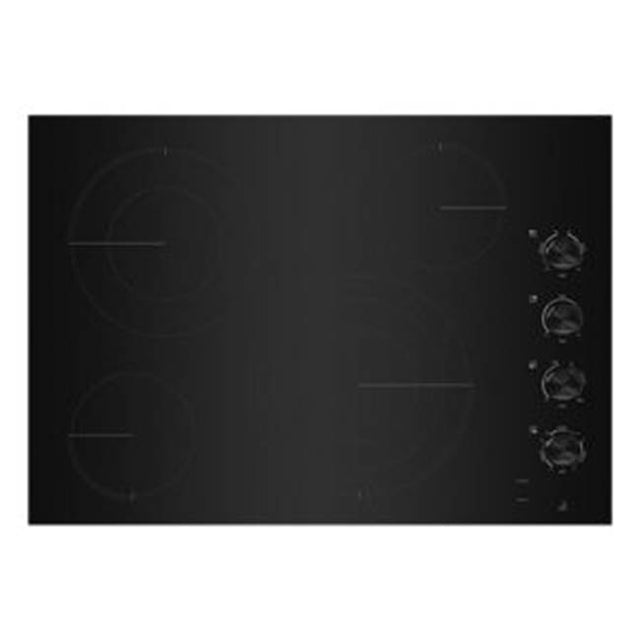 Jenn-Air - 30'' Radiant Cooktop, Black Trim, Knobs - Black