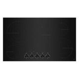Jenn-Air - 36'' Radiant Cooktop, Black Trim, Knobs - Black