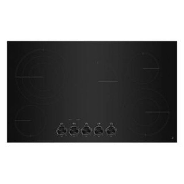 Jenn-Air - 36'' Radiant Cooktop, Black Trim, Knobs - Black