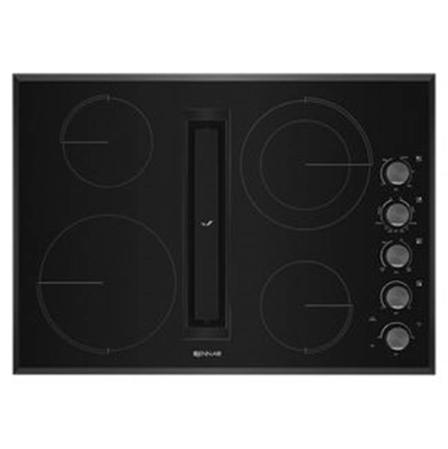 Jenn-Air - 30'' Elec Downdraft Cktp, Black, Knobs - Black
