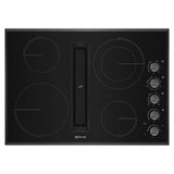 Jenn-Air - 30'' Elec Downdraft Cktp, Black, Knobs - Black
