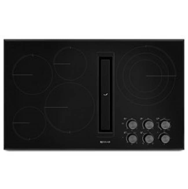 Jenn-Air - 36'' Elec Downdraft Cktp, Black, Knobs - Black