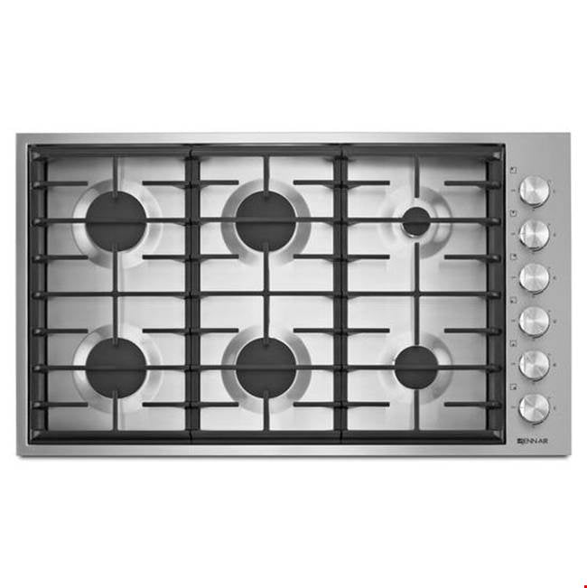 Jenn-Air - 36'', 6-Burner Gas Cooktop - Stainless Steel