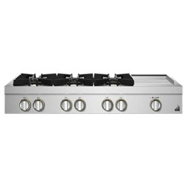 Jenn-Air - 48'' Rangetop, Rise Style, Griddle, 3-20K, 2-15K, 5K-500 Simmer