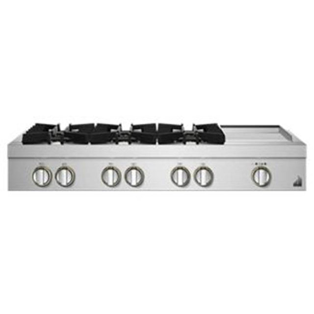 Jenn-Air - 48'' Rangetop, Rise Style, Griddle, 3-20K, 2-15K, 5K-500 Simmer