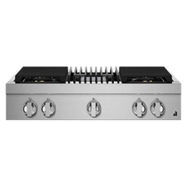 Jenn-Air - 36'' Rangetop, Noir Style, Grill, 2-20K, 15K, 5K-500 Simmer