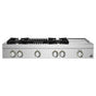 Jenn-Air - 48'' Rangetop, Rise Style, Griddle/Grill, 2-20K, 15K, 5K-500 Simmer