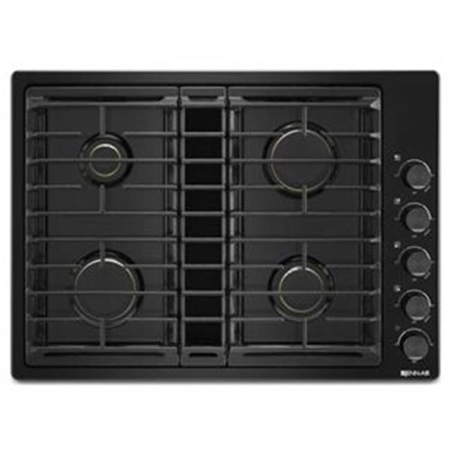 Jenn-Air - 30'' Gas Downdraft Cktp, Brass Brnrs, Black - Black