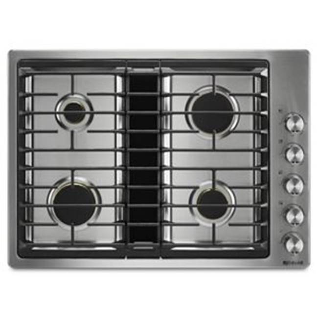 Jenn-Air - 30'' Gas Downdraft Cktp, Brass Brnrs, Ss - Stainless