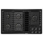Jenn-Air - 36'' Gas Downdraft Cktp, Brass Brnrs, Black - Black