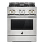 Jenn-Air - 30'' Pro-Range Gas, Rise Style, 2-20K, 15K, 5K, Dual Fan Multi-Mode True Convection