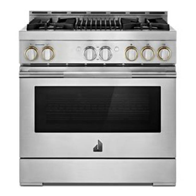Jenn-Air - 36'' Pro-Range Gas, Rise Style, Grill, 2-20K, 15K, 5K, Dual Fan Multi- Mode True Convection