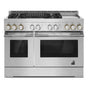 Jenn-Air - 48'' Pro-Range Gas, Rise Style, Grill/Griddle, 2-20K, 15K, 5K, Dual Fan Multi-Mode True Convection