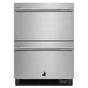 Jenn-Air - 24'' Refrigerator Double Drawer, Rise Style, Combination Ref/Frz Drawers