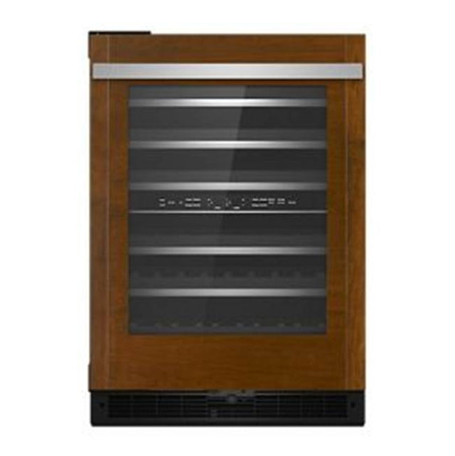 Jenn-Air - 24'' Wine Cellar, Overlay, Dual Temp Zone, 6 Extendable Racks, Auto Defrost, Left Hinge, Flush Design