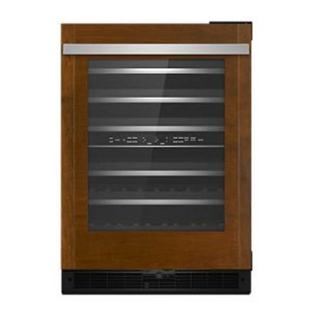 Jenn-Air - 24'' Wine Cellar, Overlay, Dual Temp Zone, 6 Extendable Racks, Auto Defrost, Right Hinge, Flush Design