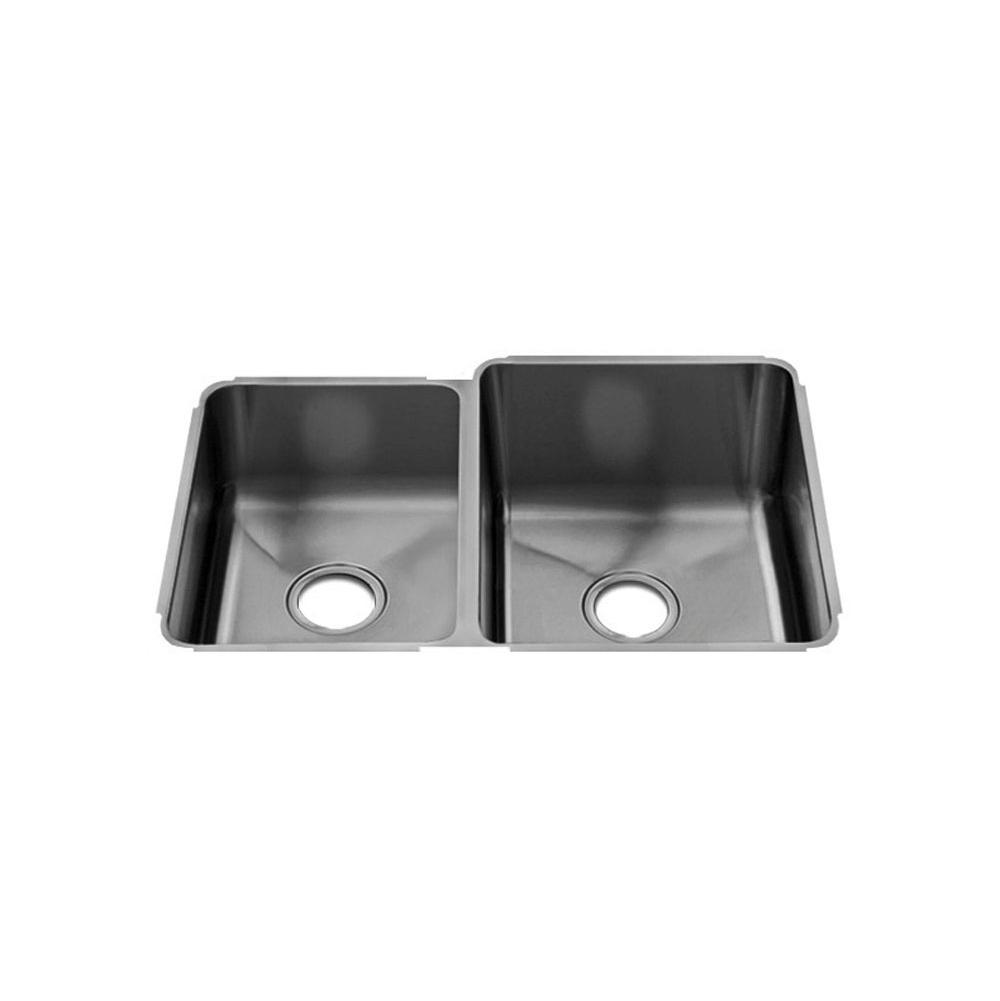 Home Refinements by Julien - Classic Sink Undermount, Double L12X16X8 R15X18X10