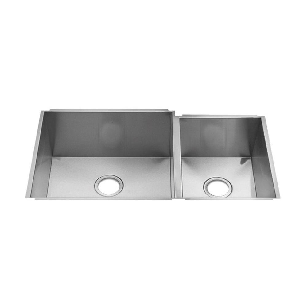 Home Refinements by Julien - Urbanedge Sink Undermount, Double L21X18X10 R12X16X8