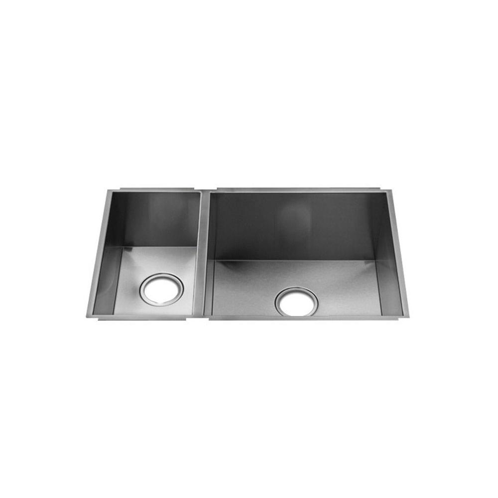 Home Refinements by Julien - Urbanedge Sink Undermount, Double L9X16X8 R18X16X10