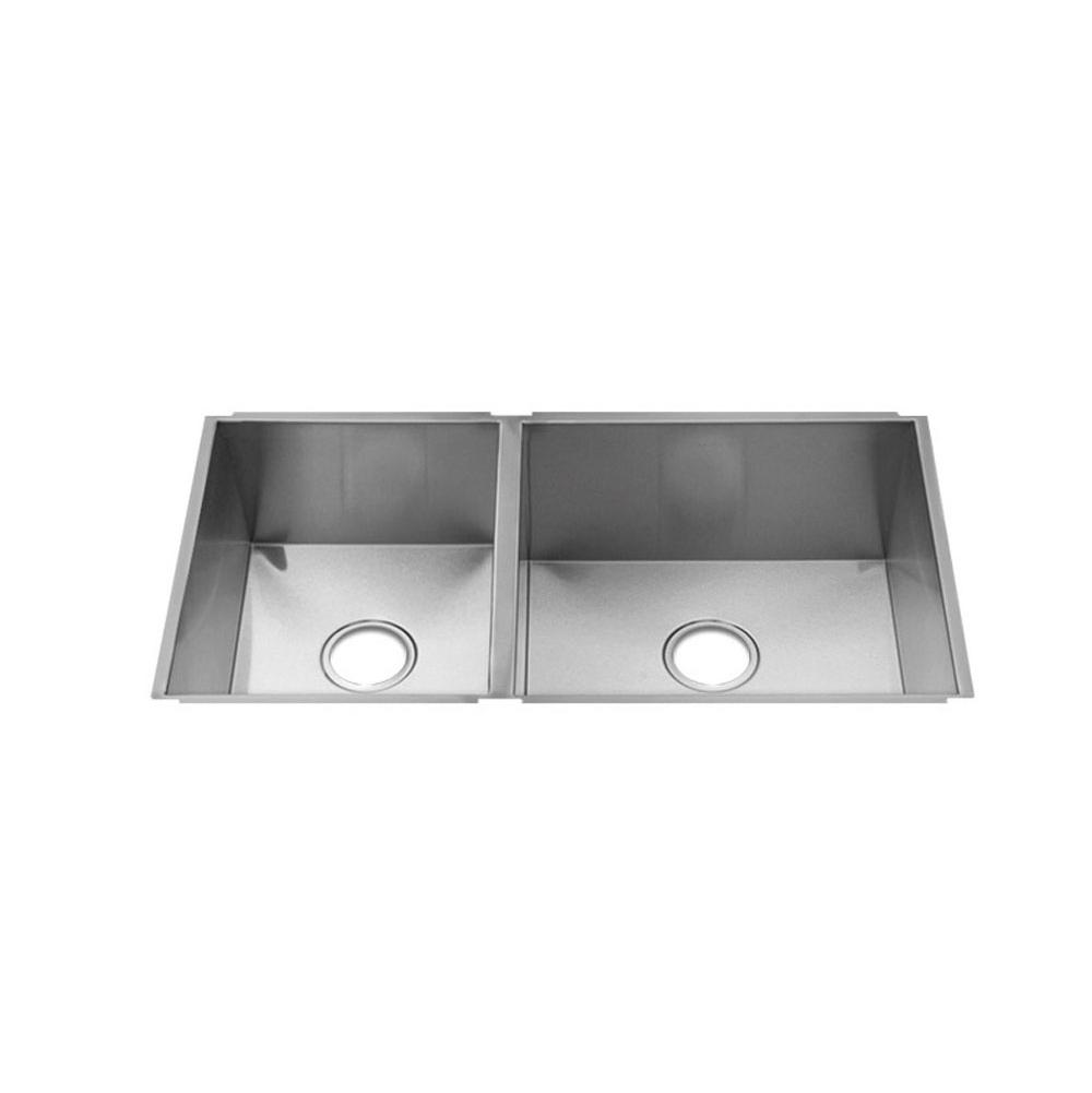 Home Refinements by Julien - Urbanedge Sink Undermount, Double L12X16X8 R18X16X10