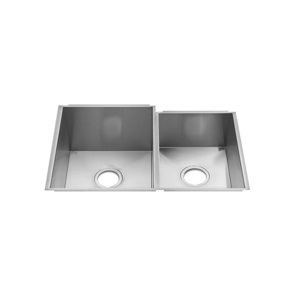 Home Refinements by Julien - Urbanedge Sink Undermount, Double L15X18X10 R12X16X8