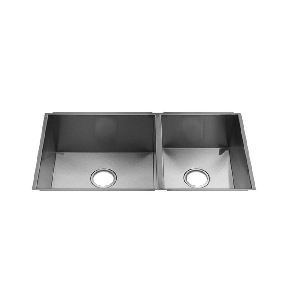 Home Refinements by Julien - Urbanedge Sink Undermount, Double L18X16X10 R12X16X8