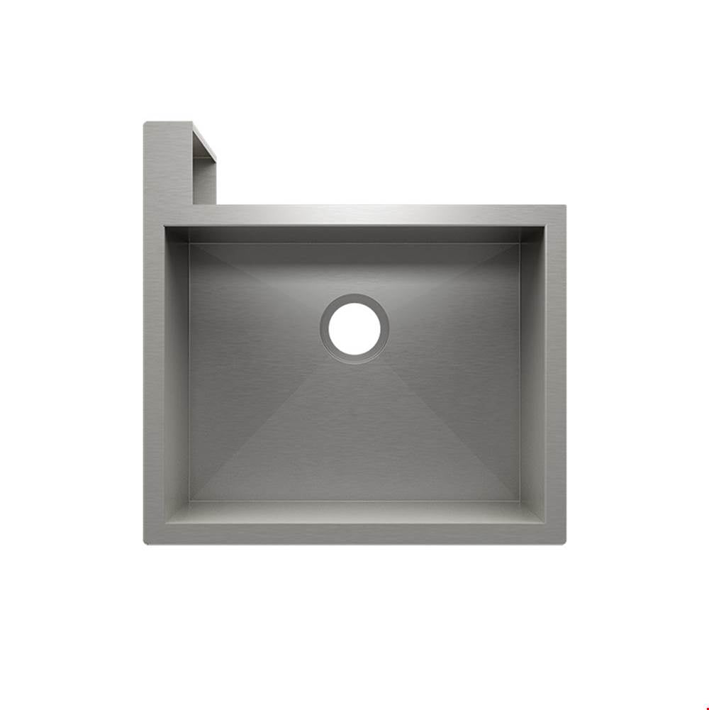 Home Refinements by Julien - Socialcorner Sink Undermount Flat Aprons Left Corner, Single 23X18X10