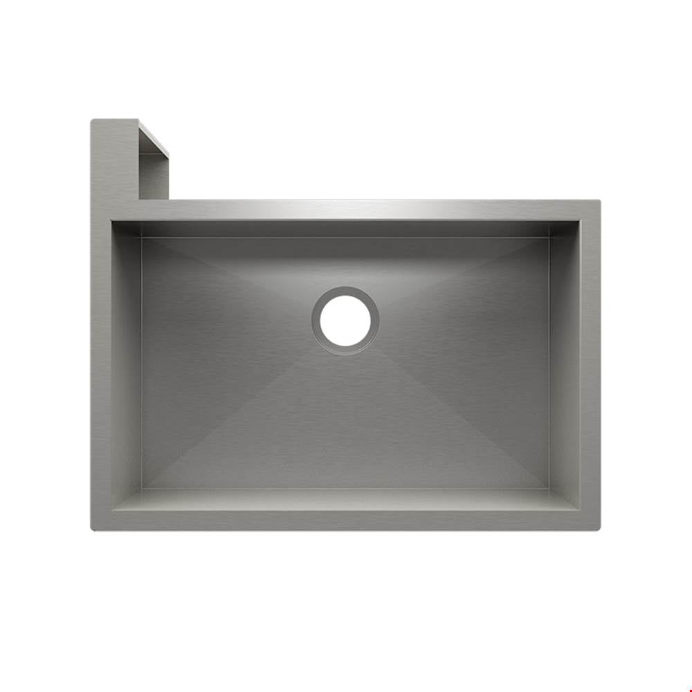 Home Refinements by Julien - Socialcorner Sink Undermount Flat Aprons Left Corner, Single 29X18X10