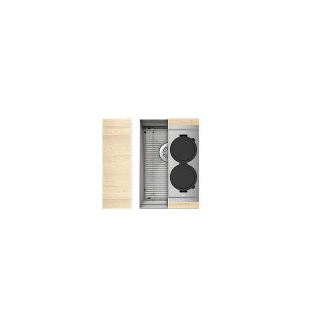 Home Refinements by Julien - Smartstation Kit, Undermount Sink, Maple Acc., Single 12X18X10