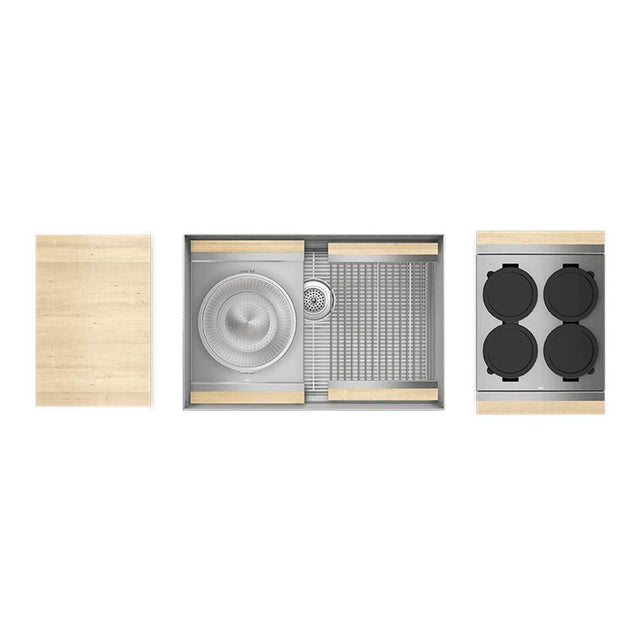 Home Refinements by Julien - Smartstation Kit, Undermount Sink, Maple Acc., Single 27X18X10