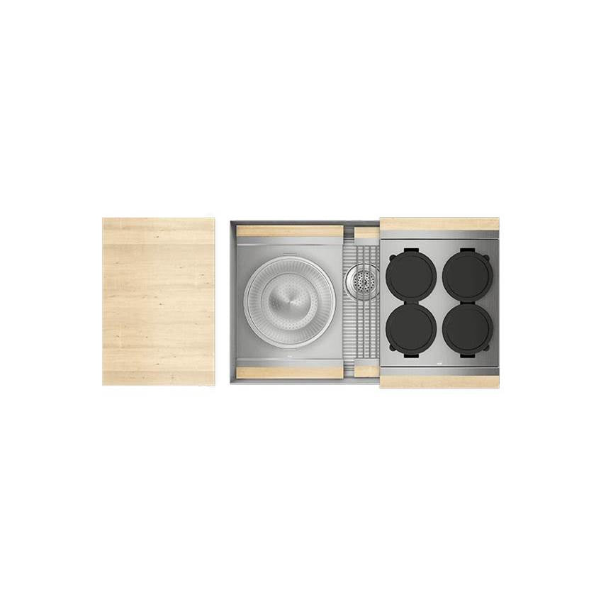 Home Refinements by Julien - Smartstation Kit, Undermount Sink, Maple Acc., Single 30X18X10