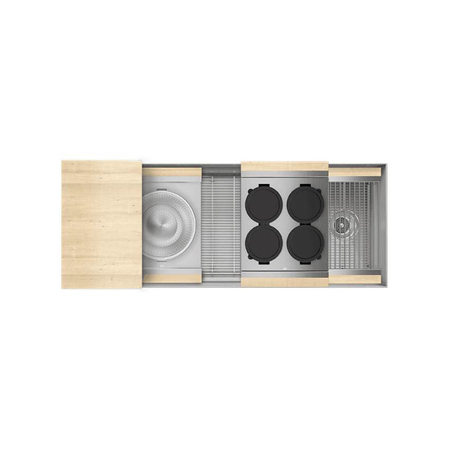 Home Refinements by Julien - Smartstation Kit, Undermount Sink, Maple Acc., Single 48X18X10