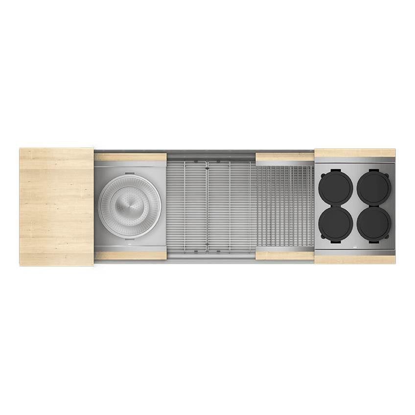 Home Refinements by Julien - Smartstation Kit, Undermount Sink, Maple Acc., Single 60X18X10
