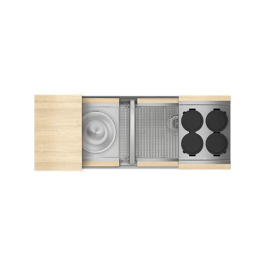 Home Refinements by Julien - Smartstation Kit, Undermount Sink, Maple Acc., Dbl L24X18X10 R24X18X10