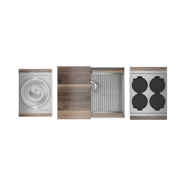 Home Refinements by Julien - Smartstation Kit, Undermount Sink, Walnut Acc., Single 24X18X10