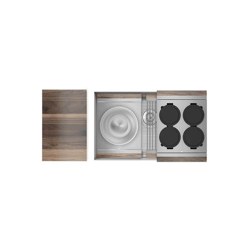 Home Refinements by Julien - Smartstation Kit, Undermount Sink, Walnut Acc., Single 30X18X10