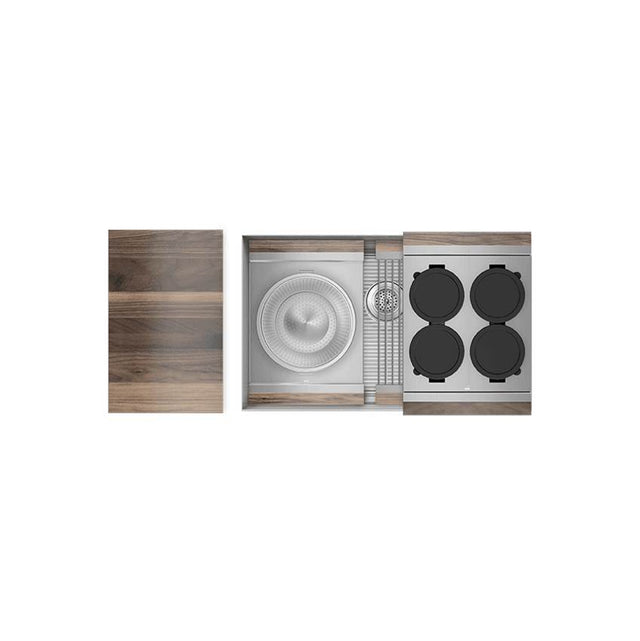 Home Refinements by Julien - Smartstation Kit, Undermount Sink, Walnut Acc., Single 30X18X10