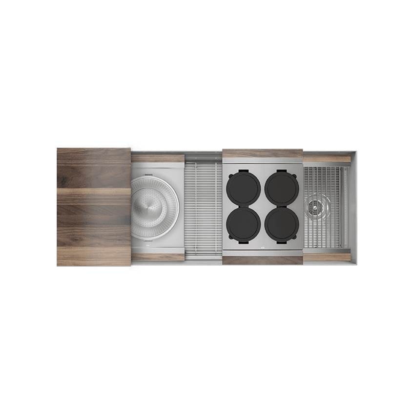 Home Refinements by Julien - Smartstation Kit, Undermount Sink, Walnut Acc., Single 48X18X10