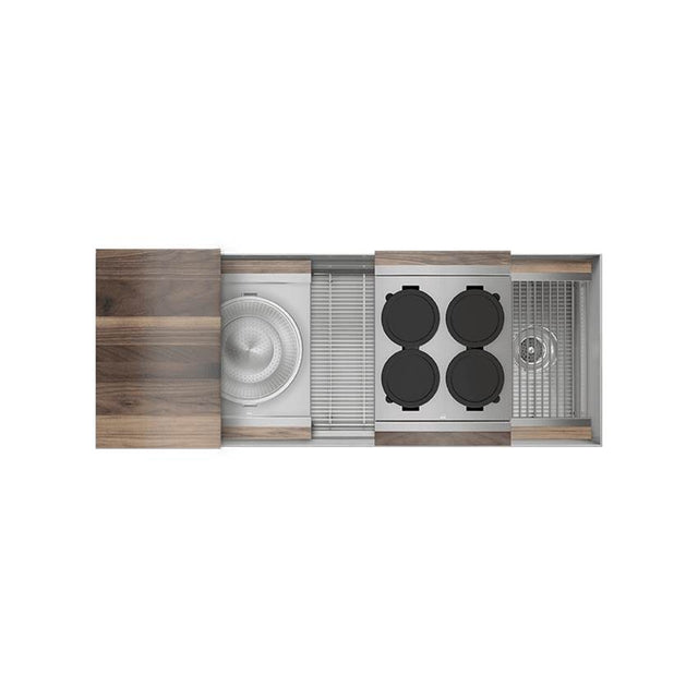 Home Refinements by Julien - Smartstation Kit, Undermount Sink, Walnut Acc., Single 48X18X10