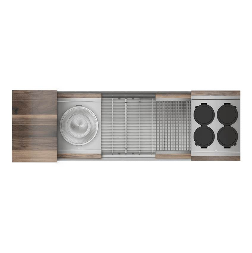 Home Refinements by Julien - Smartstation Kit, Undermount Sink, Walnut Acc., Single 60X18X10
